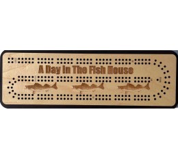 A Day in the Fish House Travel Cribbage Board