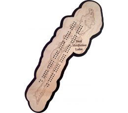 Bad Medicine Lake, Becker County, MN Cribbage Board