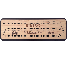 Biking Minnesota Travel Cribbage Board