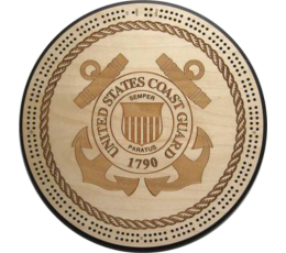 Coast Guard Seal Cribbage Board
