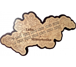 Lake Minnetonka, Hennepin County, MN Cribbage Board