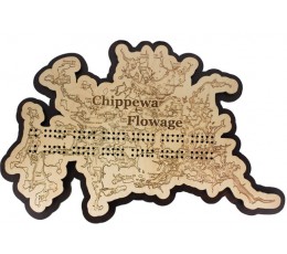 Chippewa Flowage, Sawyer County, WI Cribbage Board