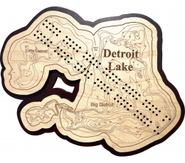 Detroit Lake, Becker County, MN Cribbage Board