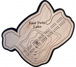 East Twin Lake, Anoka County, MN Cribbage Board