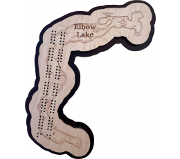 Elbow Lake, Becker County, MN Cribbage Board
