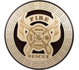 Fire & Rescue 4 Track Cribbage Board