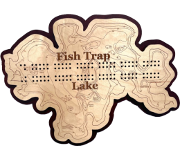 Fish Trap Lake, Morrison County, MN Cribbage Board