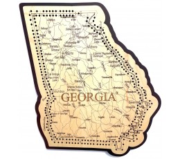 Georgia Map Cribbage Board