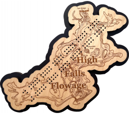 High Falls Flowage, Marinette County, WI Cribbage Board