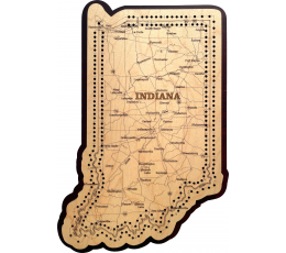 Indiana Map Cribbage Board