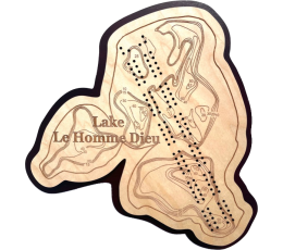 Lake Le Homme Dieu, Douglas County, MN Cribbage Board