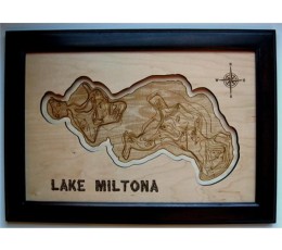 Lake Miltona Framed Wood Art, Douglas County, MN