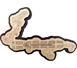 Lake Ossawinnamakee, Crow Wing County, MN Cribbage Board