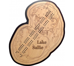 Lake Sallie, Becker County, MN Cribbage Board