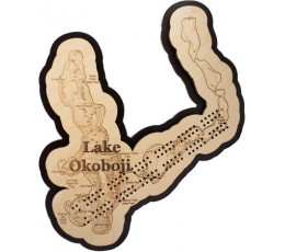 Lake Okoboji, Dickinson County, IA Cribbage Board