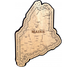 Maine Map Cribbage Board
