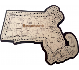Massachusetts Map Cribbage Board