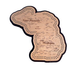 Michigan Map Cribbage Board