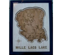 Mille Lacs Lake Framed Wood Art, Mille Lacs County, MN