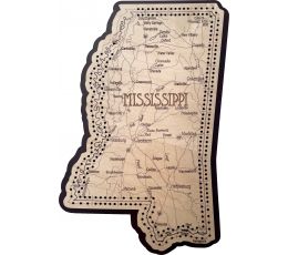 Mississippi Map Cribbage Board