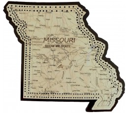 Missouri Map Cribbage Board