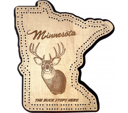 Minnesota Deer (The Buck Stops Here) Cribbage Board