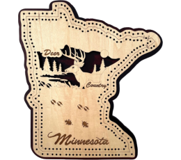 Minnesota Deer Country Cribbage Board