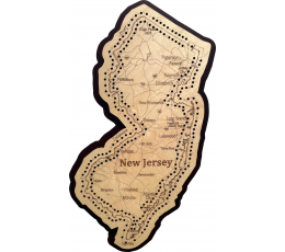 New Jersey Map Cribbage Board