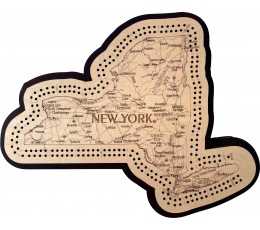 New York Map Cribbage Board