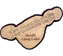 North Long Lake, Crow Wing County, MN Cribbage Board