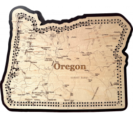 Oregon Map Cribbage Board