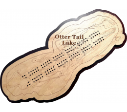 Otter Tail Lake, Otter Tail County, MN Cribbage Board