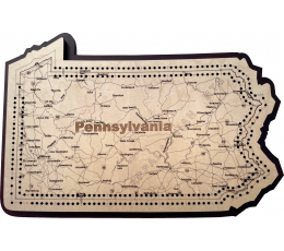 Pennsylvania Map Cribbage Board