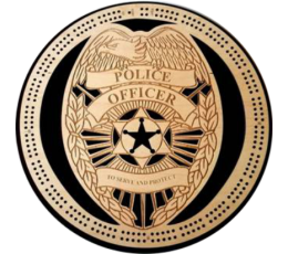 Police Badge Cribbage Board