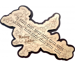 Rainy Lake, Koochiching County, MN Cribbage Board