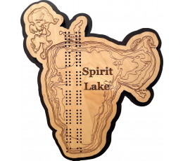 Spirit Lake, Dickinson County, IA Cribbage Board