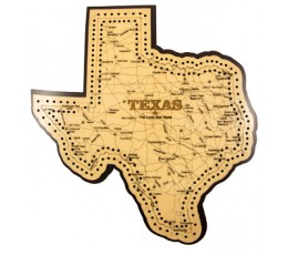 Texas Map 2 Track Cribbage Board