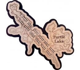 Turtle Lake, Itasca County, MN Cribbage Board