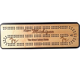 Upper Michigan Travel (The Great Lakes State) Cribbage Board