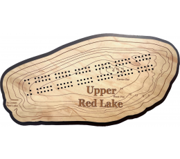 Upper Red Lake, Beltrami County, MN Cribbage Board