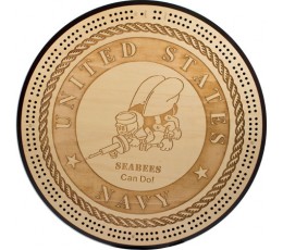 US Navy Seabees Cribbage Board