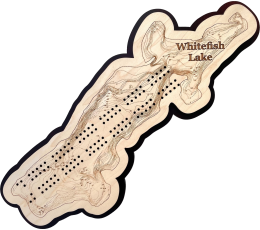 Whitefish Lake, Sawyer County, WI Cribbage Board