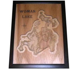 Woman Lake Framed Wood Art, Cass County, MN