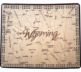 Wyoming Map Cribbage Board