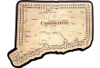 Connecticut Map Cribbage Board