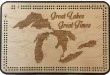 Great Lakes, Great Times Map Cribbage Board