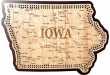 Iowa Map Cribbage Board