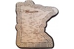 Minnesota Map 3 Track Cribbage Board