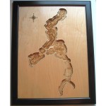Alexandria Chain of Lakes Framed Wood Art