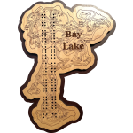Bay Lake, Crow Wing County, MN Cribbage Board